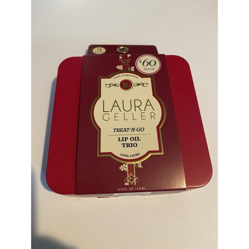Laura Geller Treat-N-Go Lip Oil Trio New In Box 3.8 ml